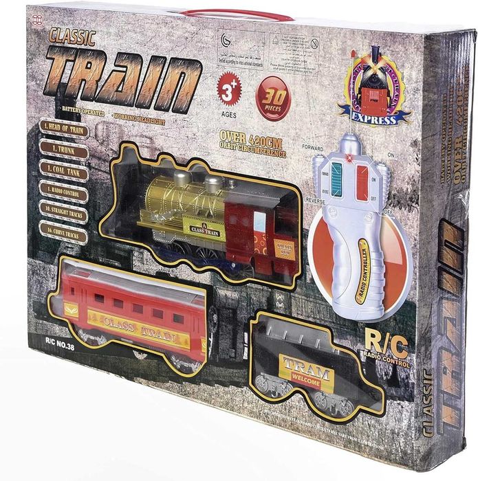 Влак с дистанционно управление и Светлина 420см релси, детско влакче