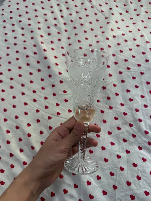 Стекляные бокалы фужеры богемского стекла