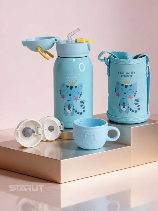 Детский термос-поильник с трубочкой, 500 мл, термос для детей термос