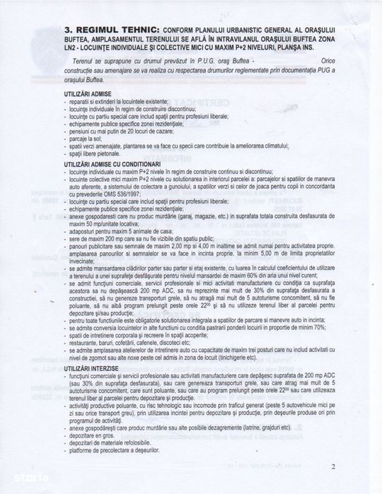 Vanzare teren intravilan imprejmuit 800mp Buftea