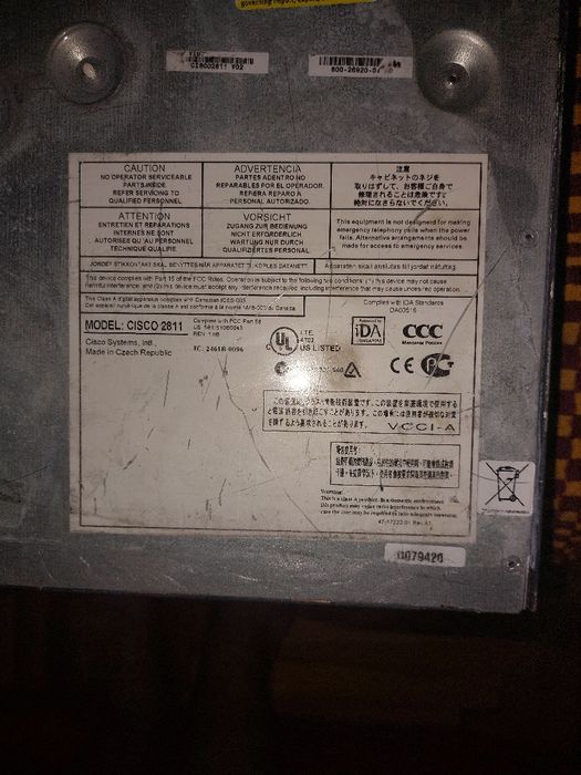 Switch router Catalyst 3750 e series / Cisco 2800 series