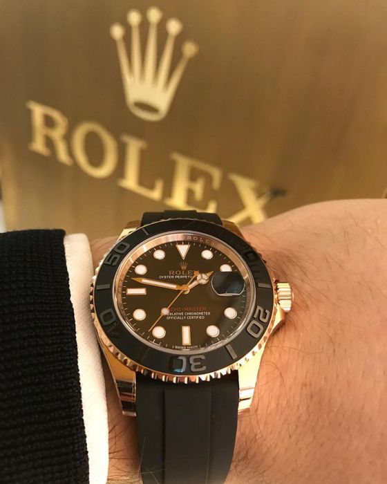 rolex yacht - master 40,mm roze rubber