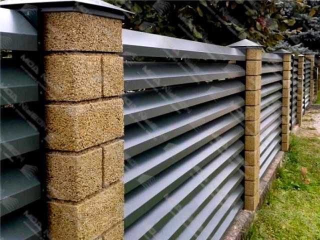 Забор жалюзи горизонтальный