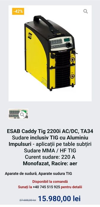 Esab caddy 2200i ta34
