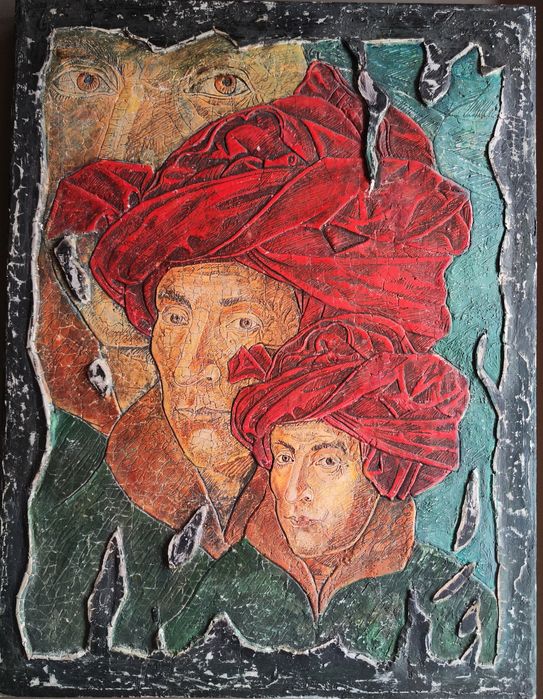 Картина Ставри Калинов смесена техника.