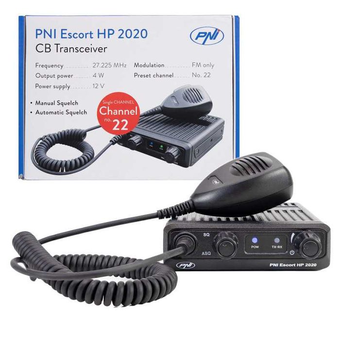 Statie radio CB PNI Escort HP 2020 reglata pe canalul 22