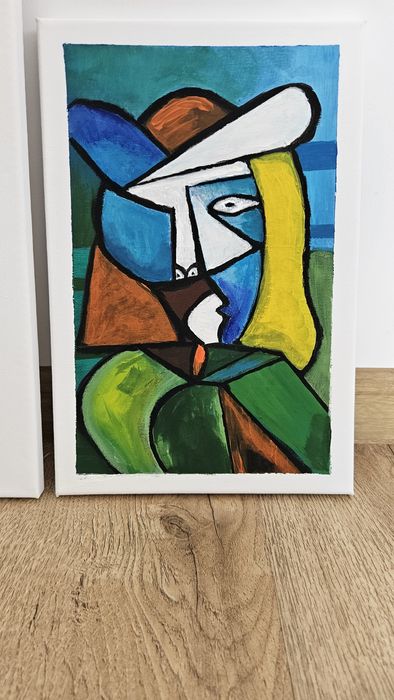 Lucrari pictate manual acrylic pe panza