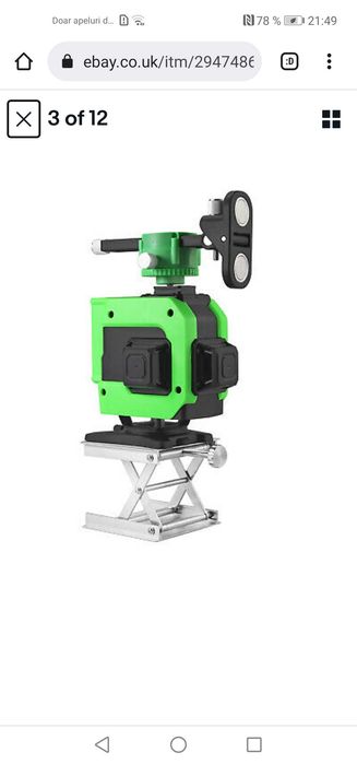 Aparat cu laser verde 4 acumulatori
