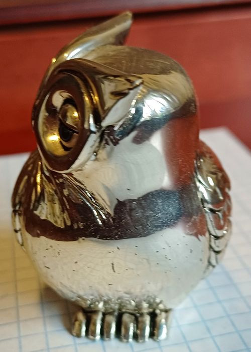 Сова декоративная, металл, статуэтка,