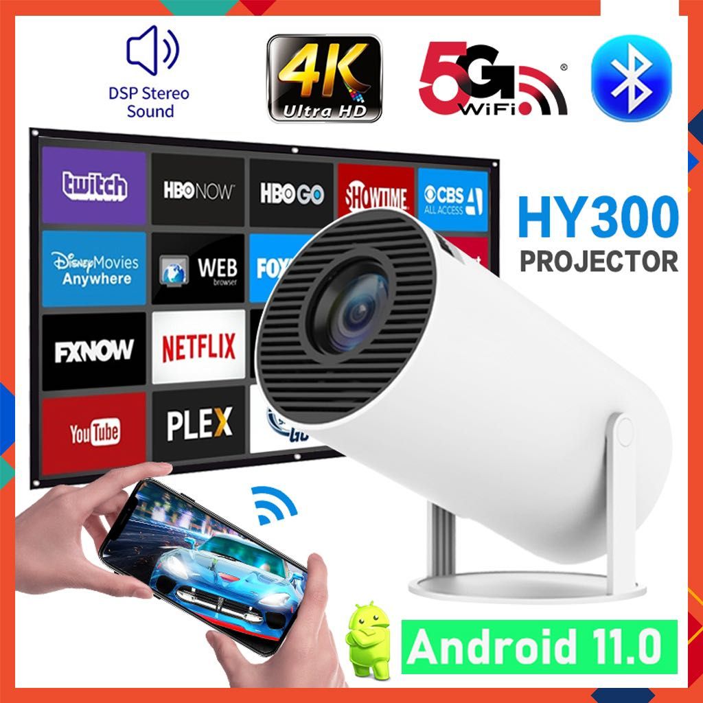 АНДРОИД Смарт Проектор/Домашно Кино - FULL HD / 4K / Bluetooth / Wi-Fi ...