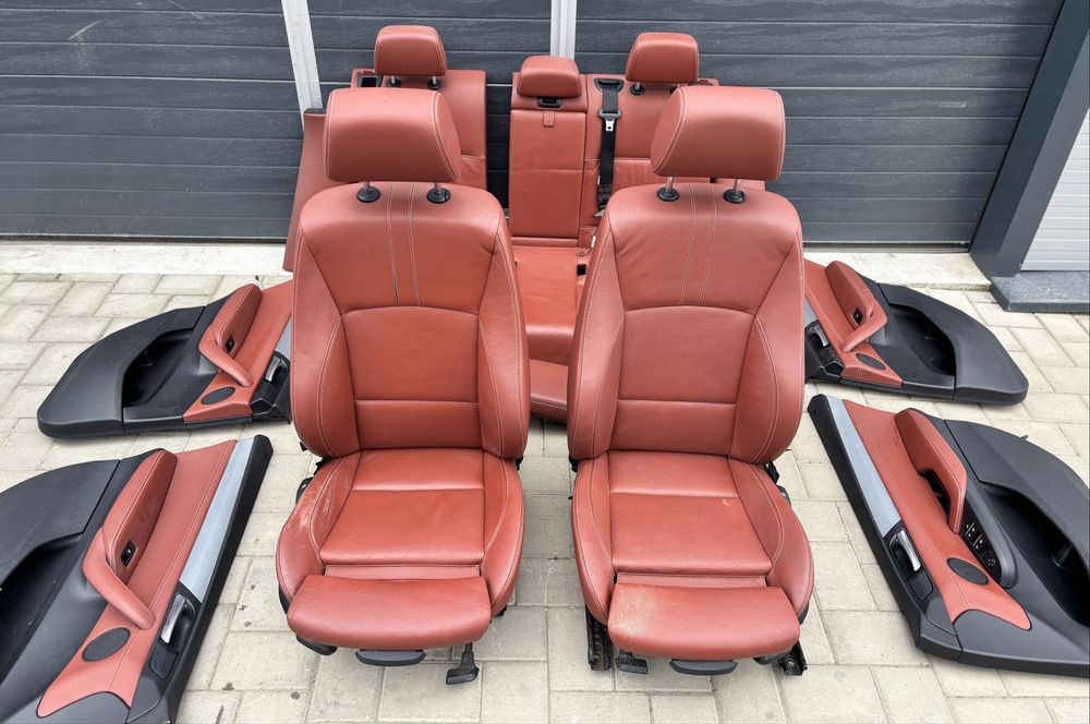 Scaune interior recaro piele rosu rosie full incalzire fata si spate Bmw X3 X4 F25 F26   #14