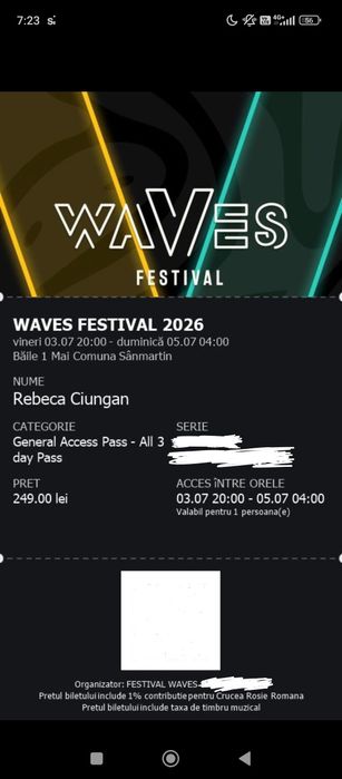 Bilet Waves 2026 Bāile 1 Mai