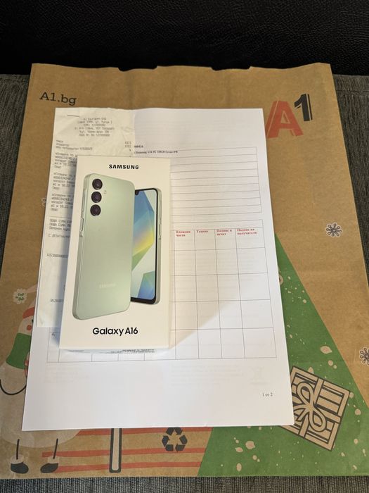 ЗАПЕЧАТАН 128GB Samsung A16 5G A1 Гаранция 2028 г. Green