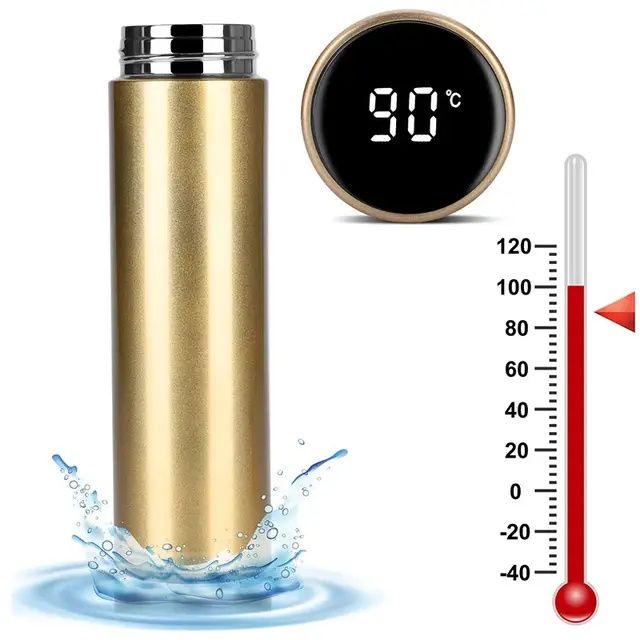 Gold Термос 500мл, сенсорный экран с цифровым светодиодным индикатором