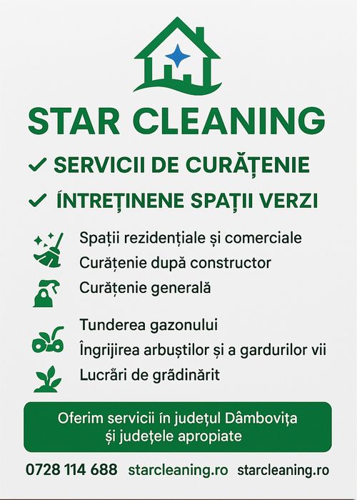 Servicii profesionale de curățenie si gradinarit - Rapid, eficient