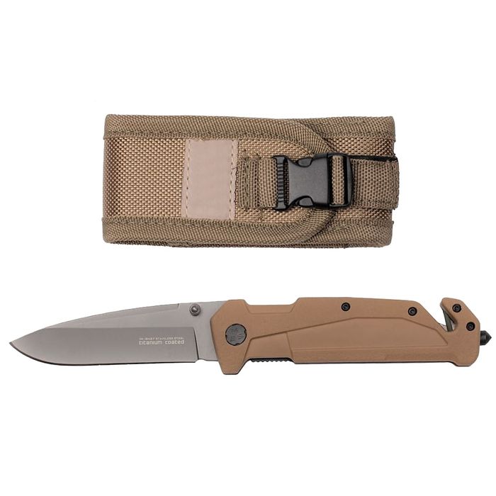 Briceag vanatoare General Assault, otel, 21.5 cm, bej, teaca inclusa