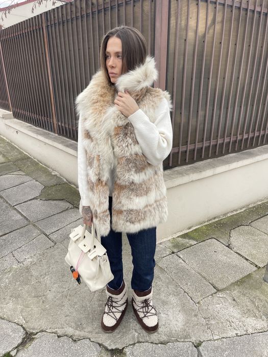 Vesta  din blana naturala  de lynx canadian