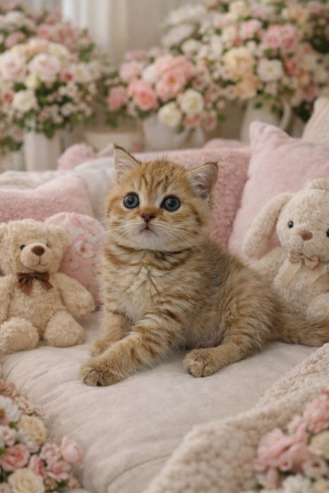 Золотой табби девочки и мальчик