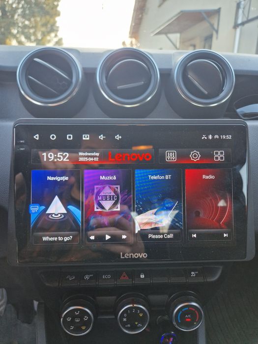 Navigatie auto Lenovo Kit-199 4+64 GB Android Waze USB Dacia Duster II sau universal
