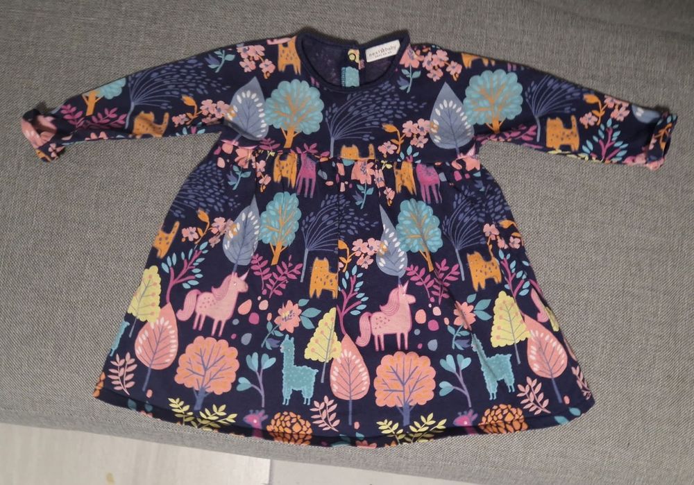 Rochița cu mânecă lungă Next, mărimea 6-9 luni. Stare f bună