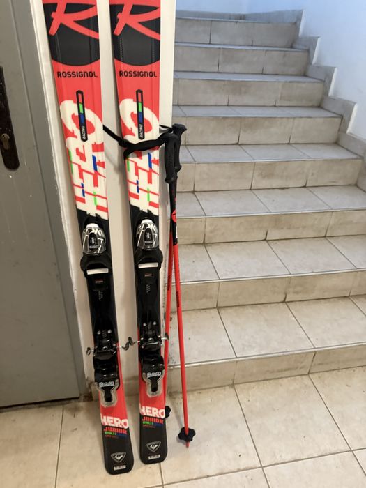 Ски Rossignol Hero Junior Multi-Event 140 см + автомати Look + щеки