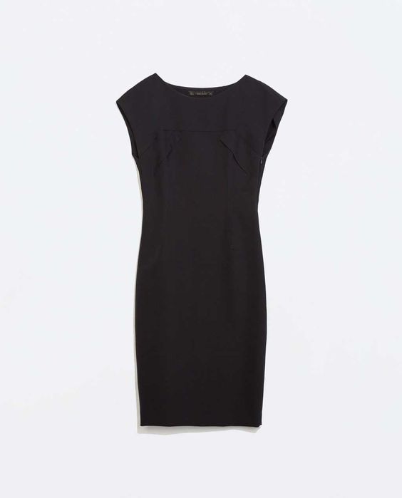 Rochie midi eleganta mulata neagra Zara XS