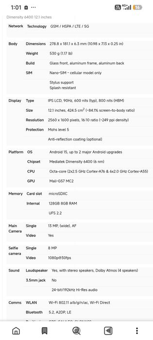 Lenovo Idea Tab Plus TB361ZU