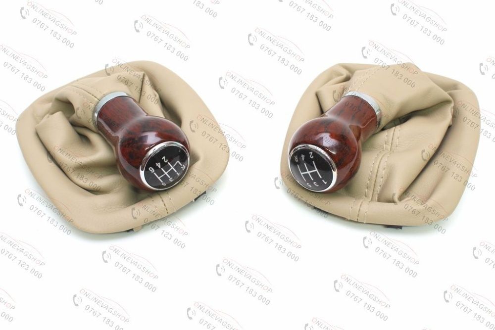 Manson negru/crem nuca schimbator Mahon pt VW Passat 3BG in 5/6 viteze