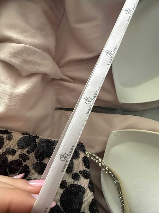 Rochie de ocazie ZOEY, cu trenă detașabilă - mărime XS