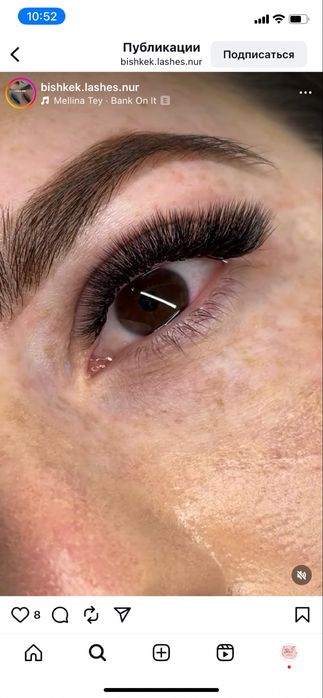 Наращивание ресниц и маникюр