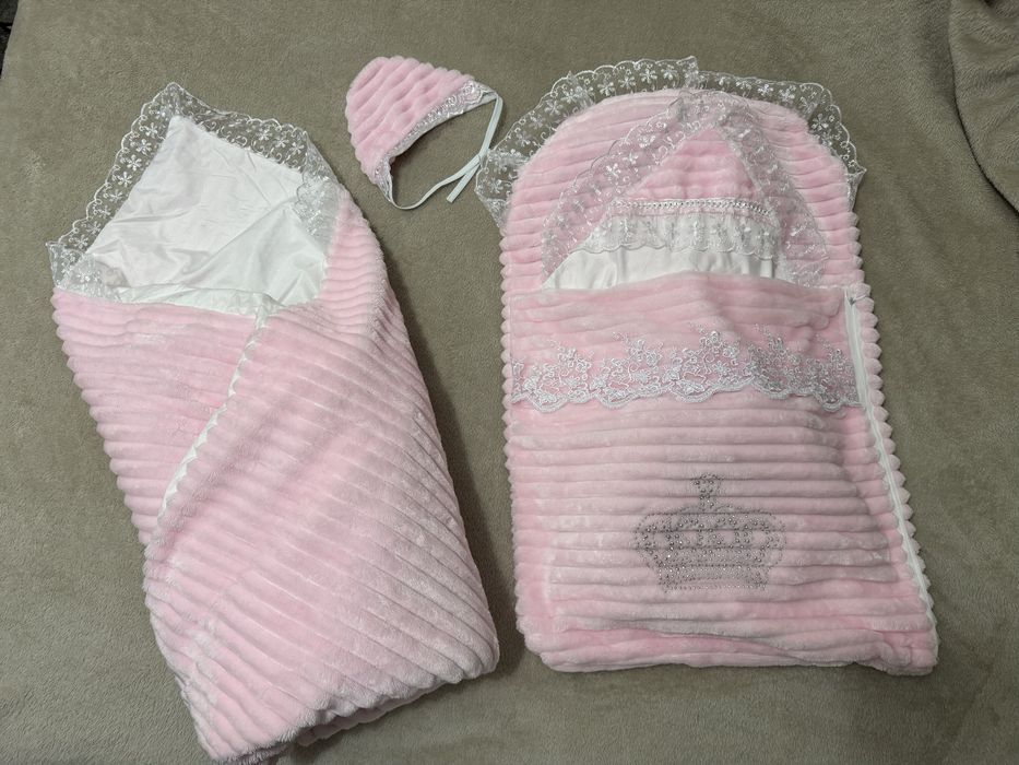 Конверт плед на выписку новорожденных