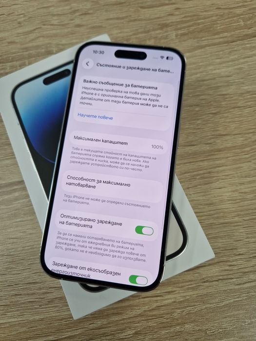 Iphone 14 Pro Silver-128gb/100% battery health