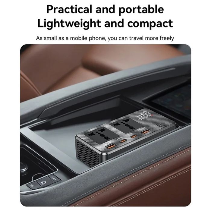 YESIDO VC07 200Вт высокомощный автомобильный инвертор с fast charger