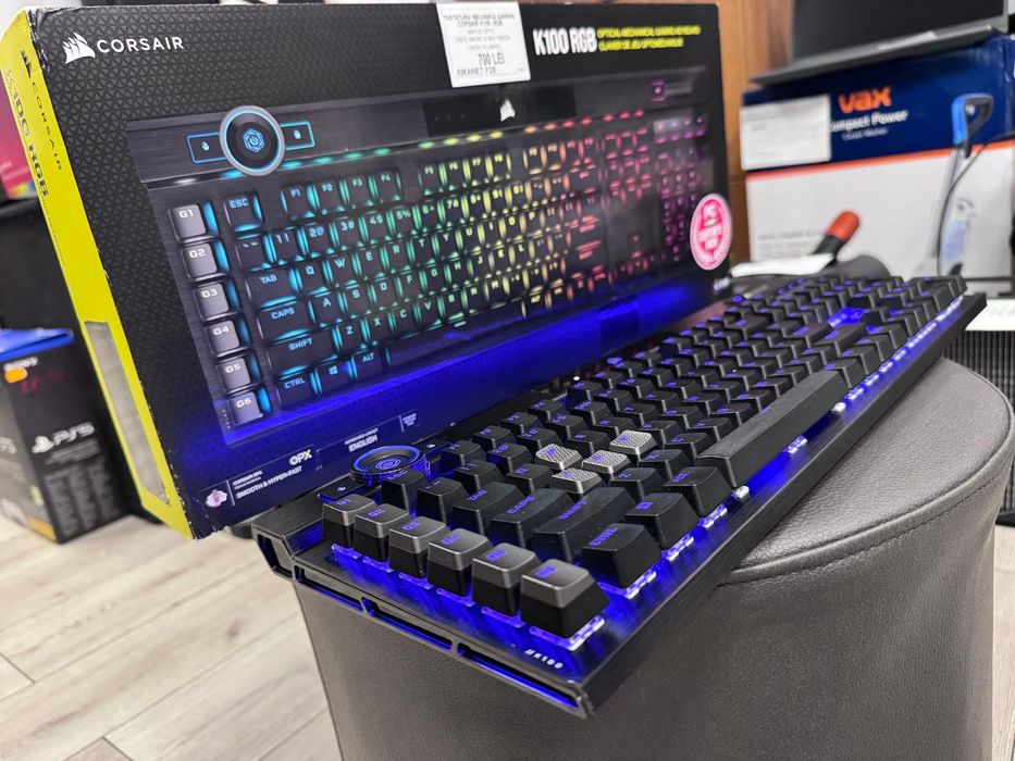 Amanet F28:Tastatura mecanica gaming Corsair K100 RGB switch optic
