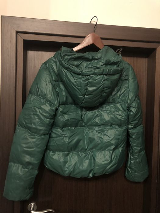 Дамско яке пух зелено