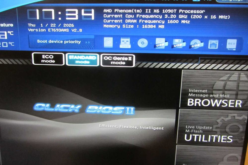 Дъно MSI 970A-46 (AM3+) + процесор Phenom II X6 1090T