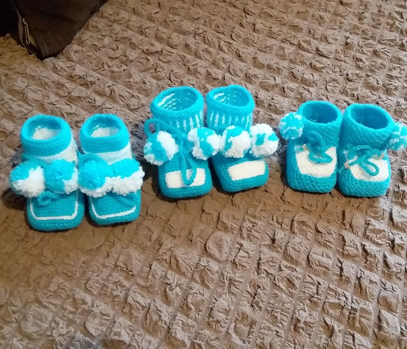 вязанные пинетки для детей