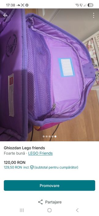 Ghiozdan ergonomic Lego Friends  Cupcake