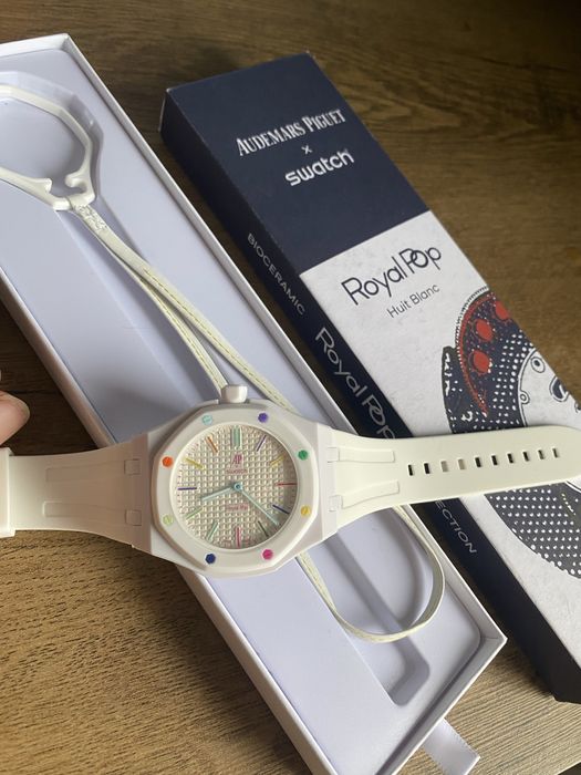 Audemars piquet X Swatch Huit Blanc Alb | Full Box / Livrare cu verificare