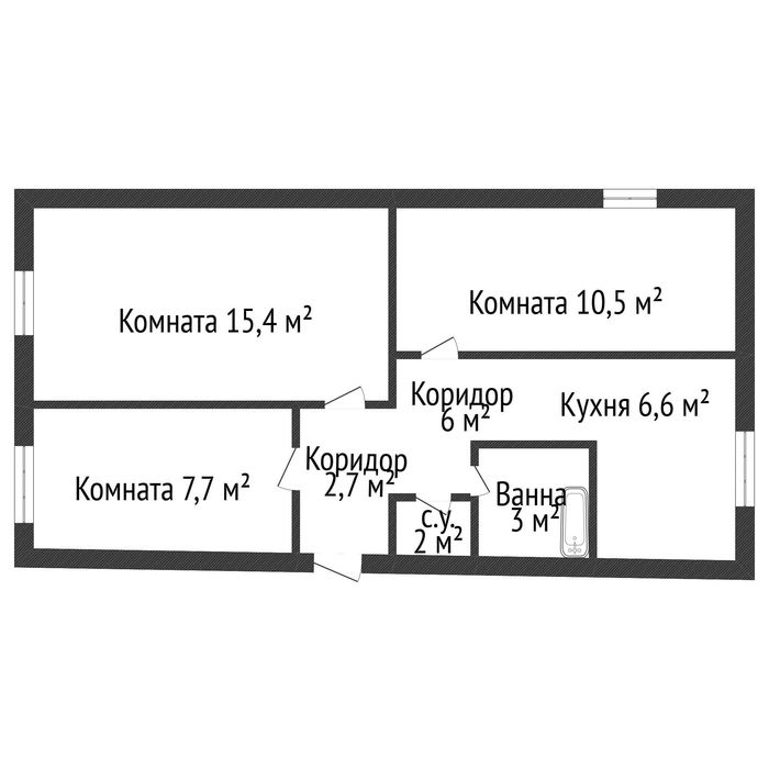 3х комнатная Джангильдина