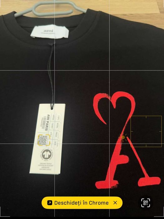Tricou Ami Paris - Negru - Material Premium