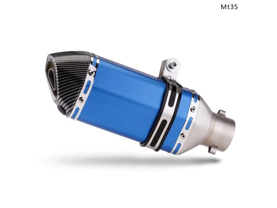 Evacuare AKRAPOVIC, toba sport pentru moto 300mm, albastru carbon