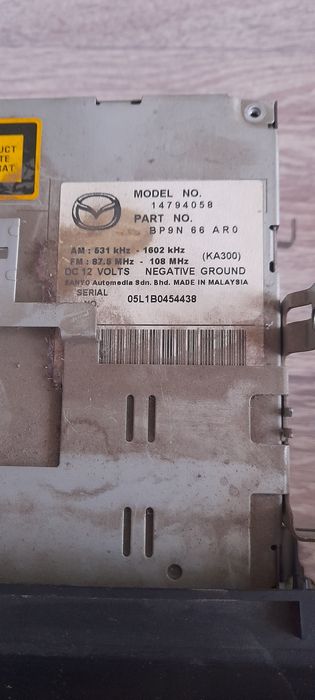 Автомагнитола. Мазда3.