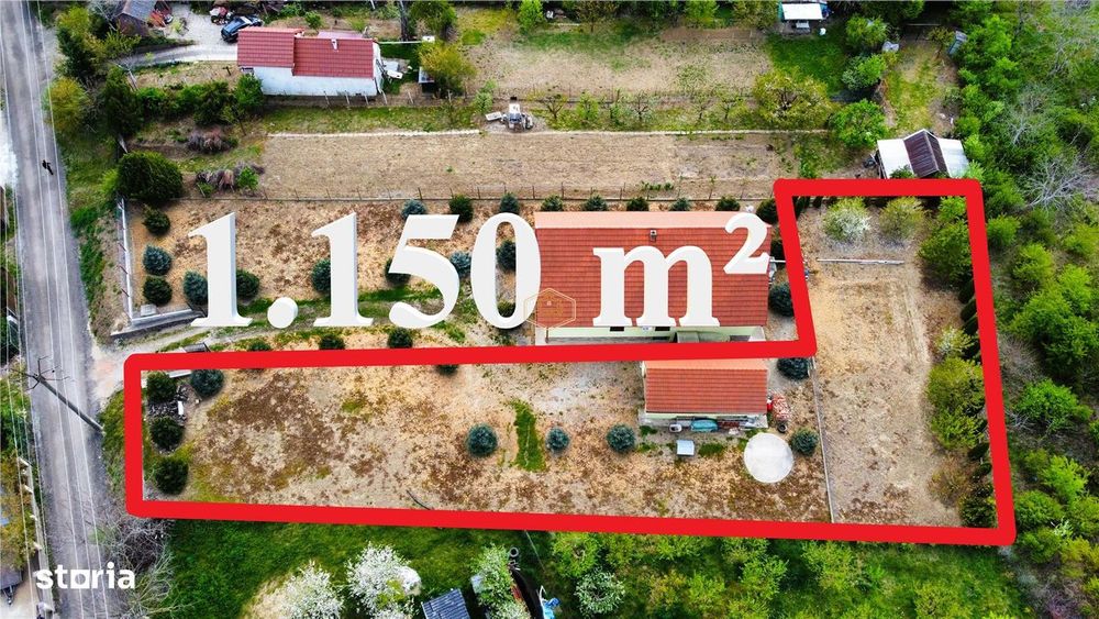 Teren intravilan - 1.150 mp + utilitati | Bercu Rosu
