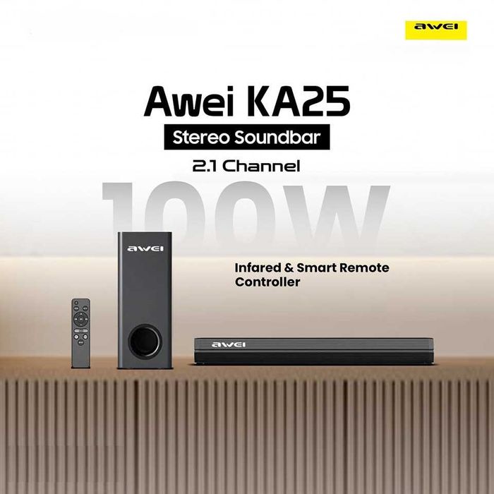 Awei KA25 100w Soundbar 2.1 — мощный домашний кинотеатр. Есть доставка