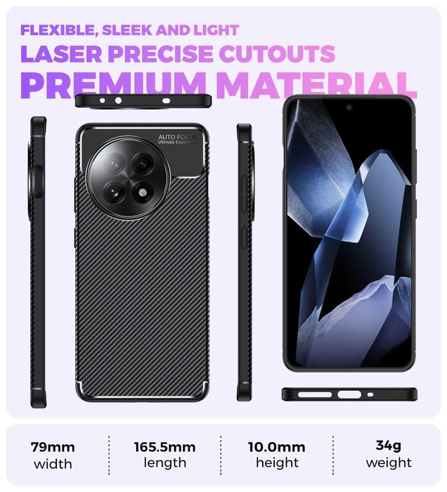 Husa Pemium Antisoc model carbon pentru OnePlus 13R 5G