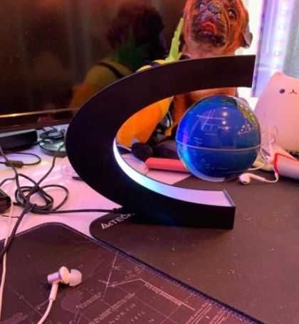 Lampa veioza Glob Pamantesc levitant leviteaza plutitor levitron CADOU