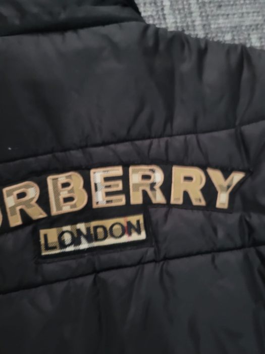 Geacă de iarnă neagră matlasată Burberry London – Mărimea 2XL
