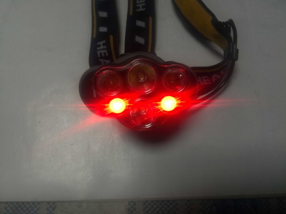 Lanterna de cap cu 4 + 2 led