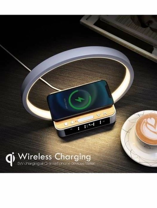 Lampa cu touch,ceas si incarcare telefon